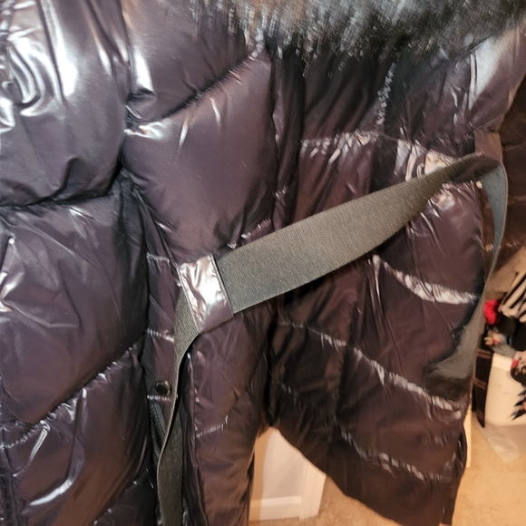 ⭐️⭐️Sam Edelman Belted Faux Fur Detail Hooded Puffer Coat Size Sml⭐️⭐️ - Picture 4 of 5